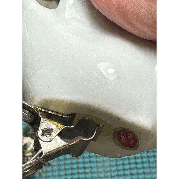 White Ceramic Clip on Birds Christmas Tree Ornament 2 ea Vtg Wreath Decor Crafts - Picture 5 of 12